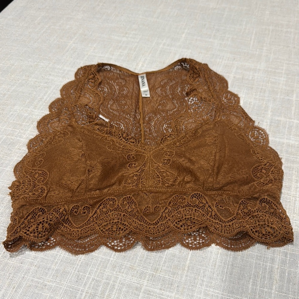Zenana Outfitters Rust Lace Bralette